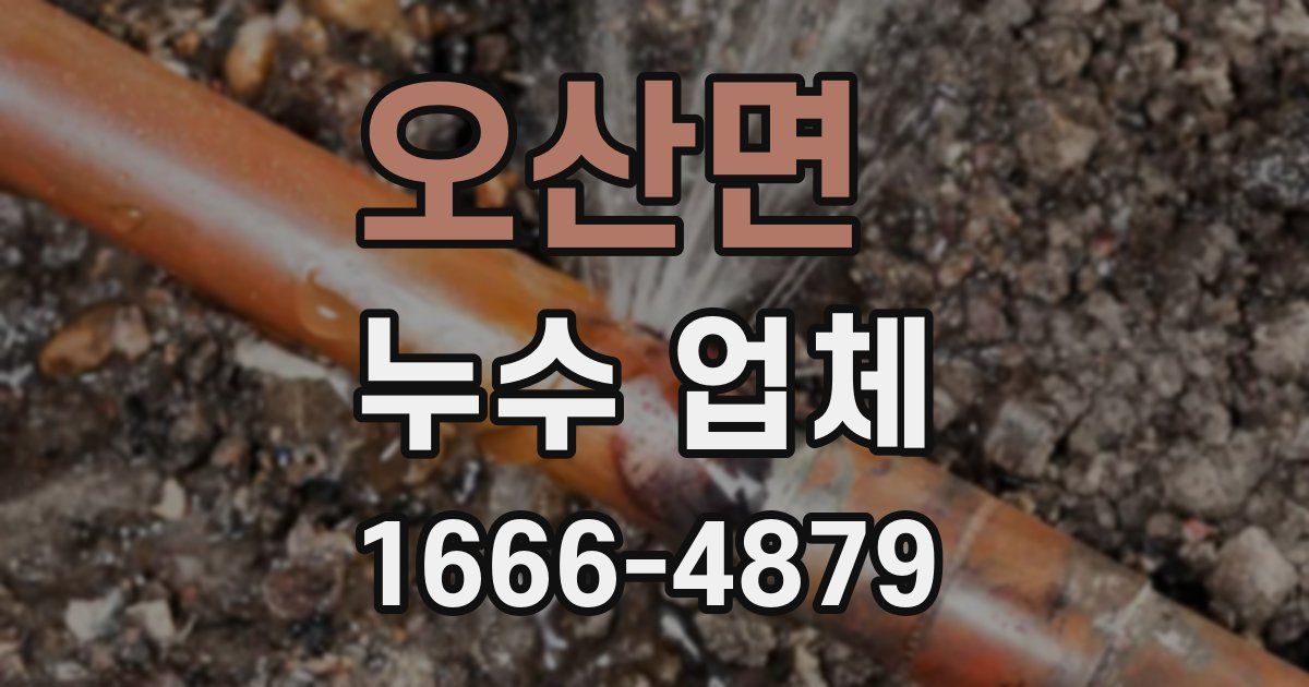 오산면 누수 업체