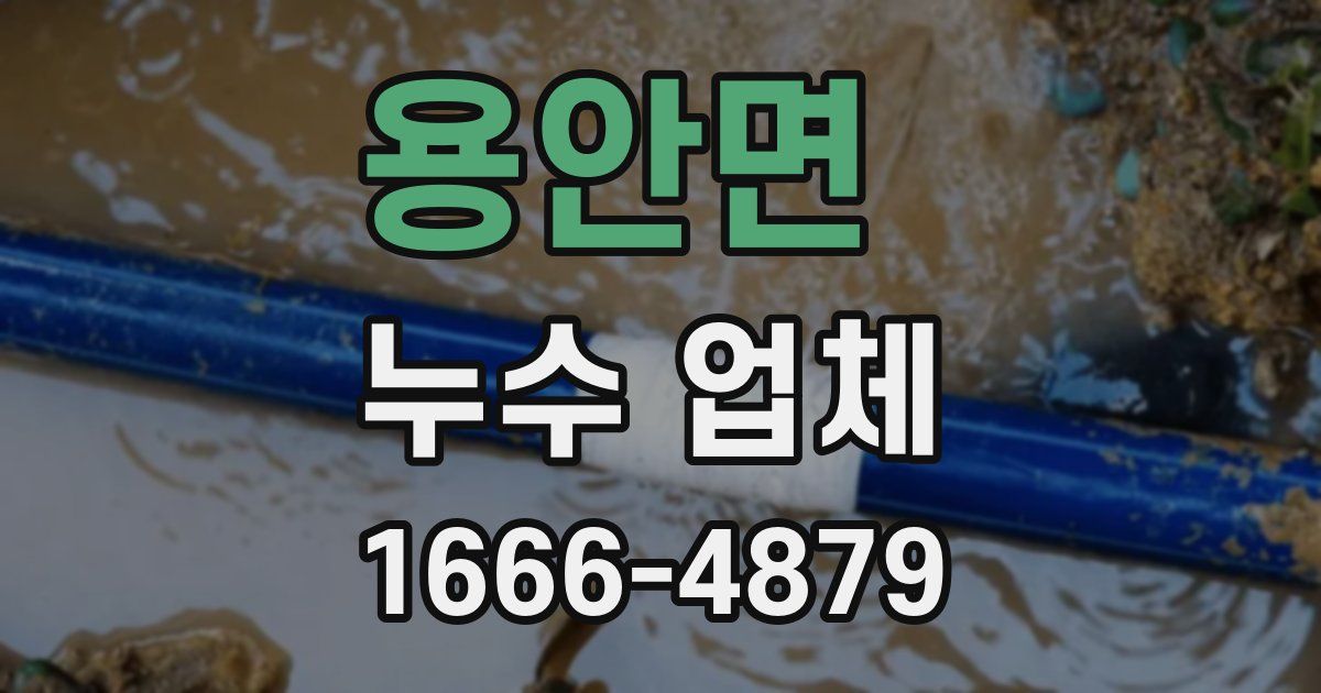 용안면 누수 업체