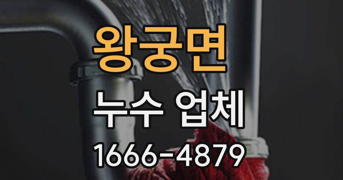 왕궁면 누수 업체