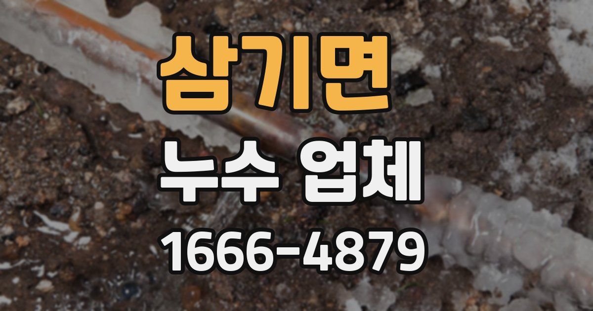 삼기면 누수 업체