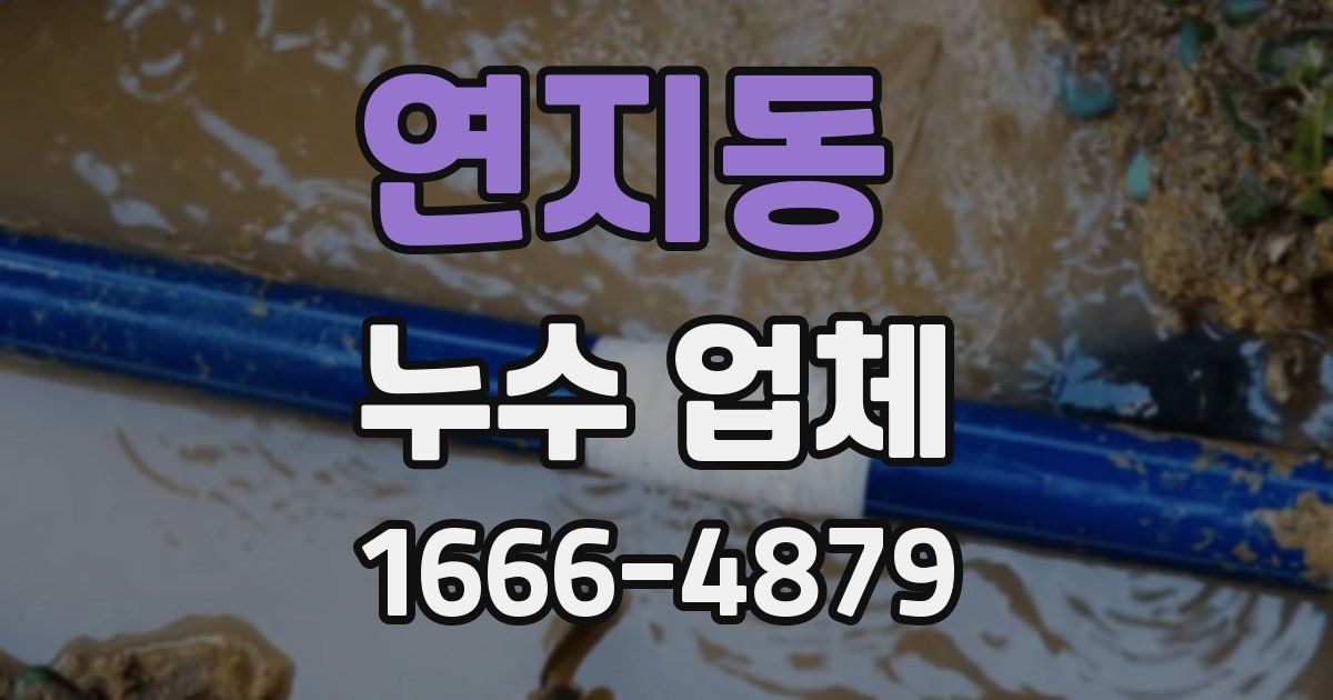 연지동 누수 업체