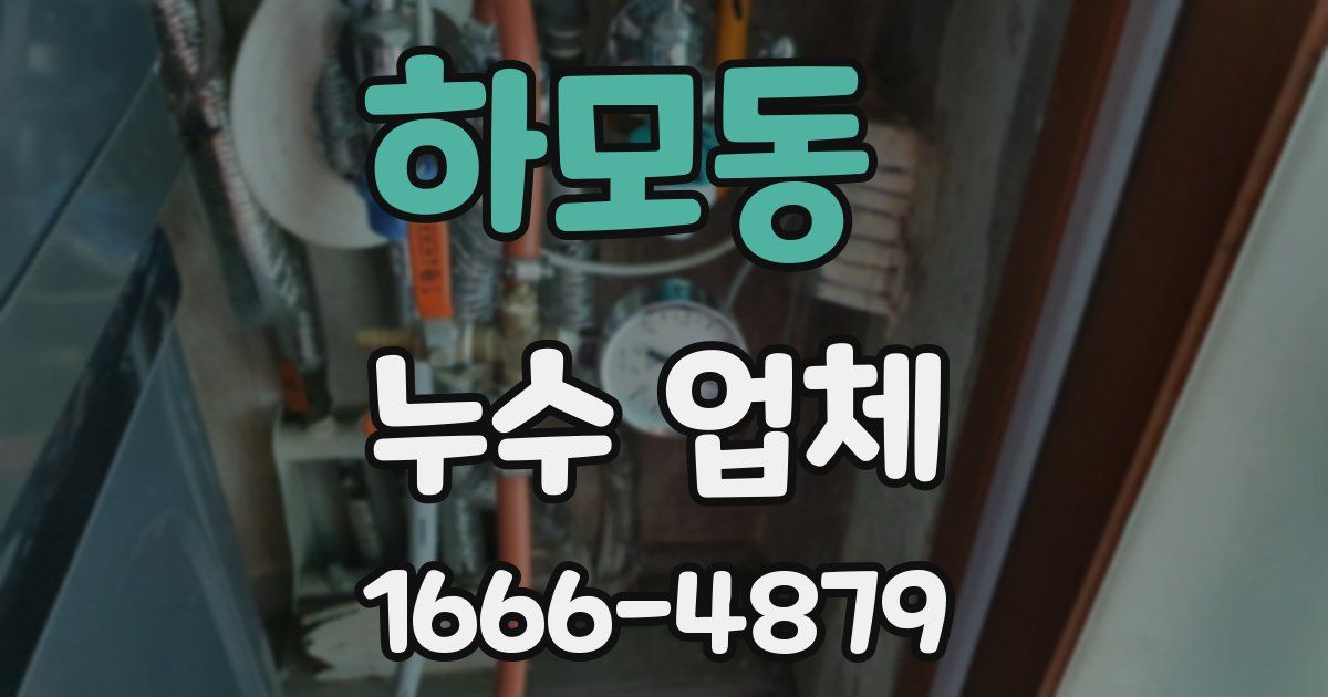 하모동 누수 업체