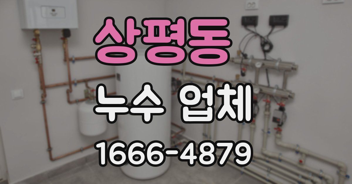 상평동 누수 업체