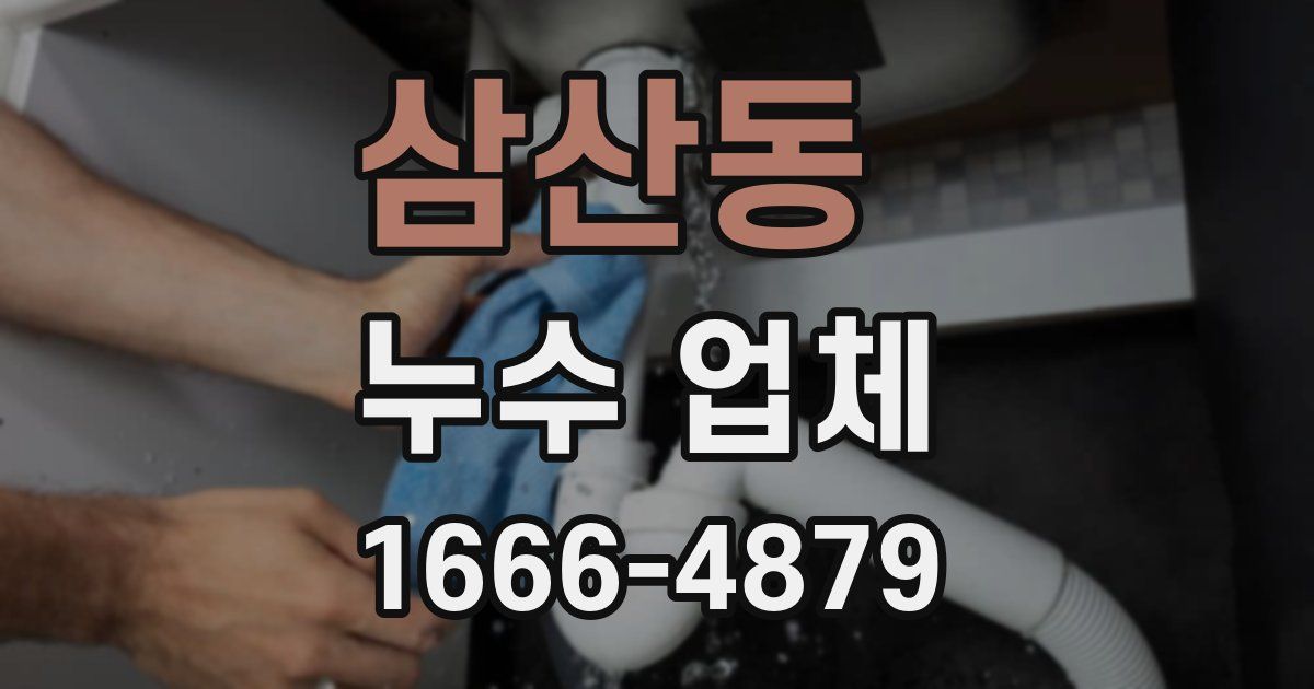 삼산동 누수 업체