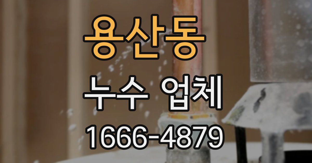 용산동 누수 업체