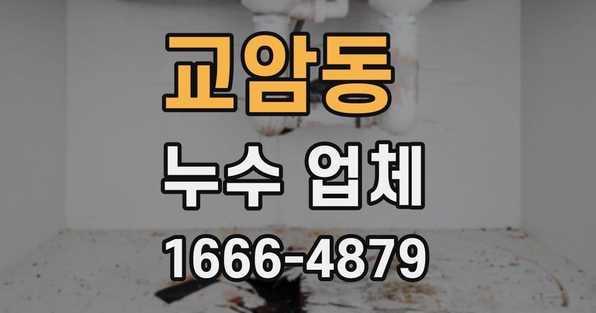 교암동 누수 업체