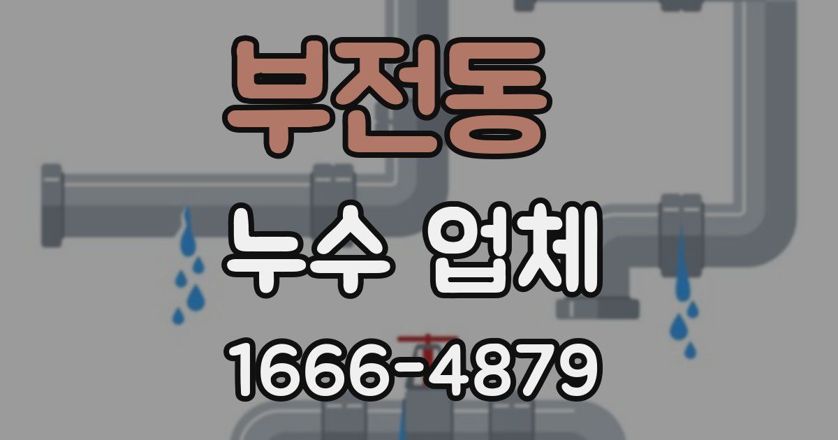 부전동 누수 업체