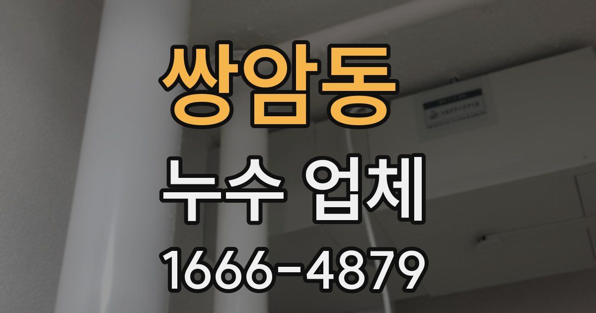 쌍암동 누수 업체