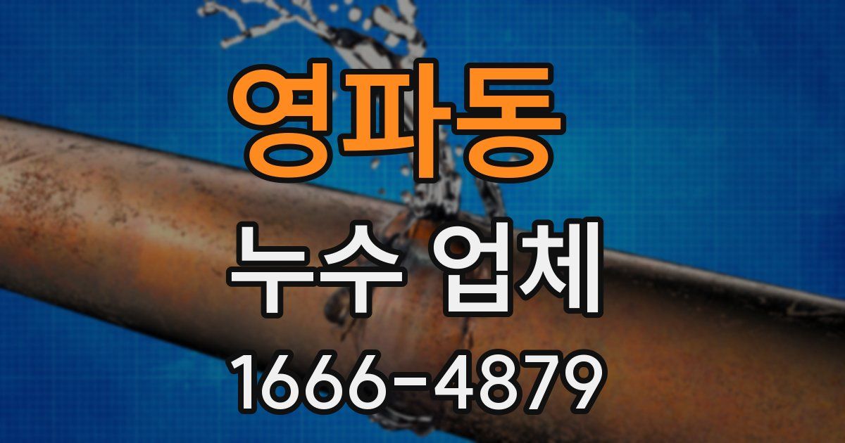 영파동 누수 업체
