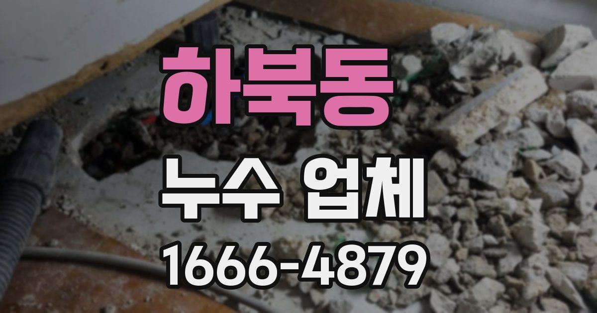 하북동 누수 업체