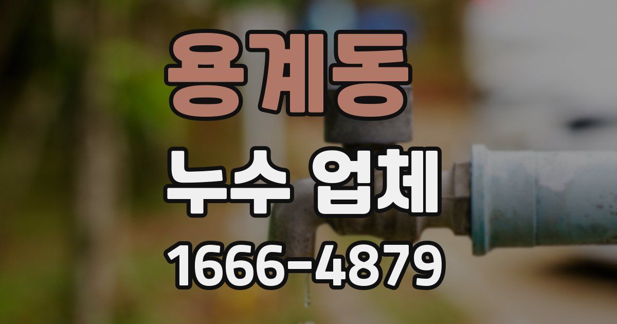 용계동 누수 업체