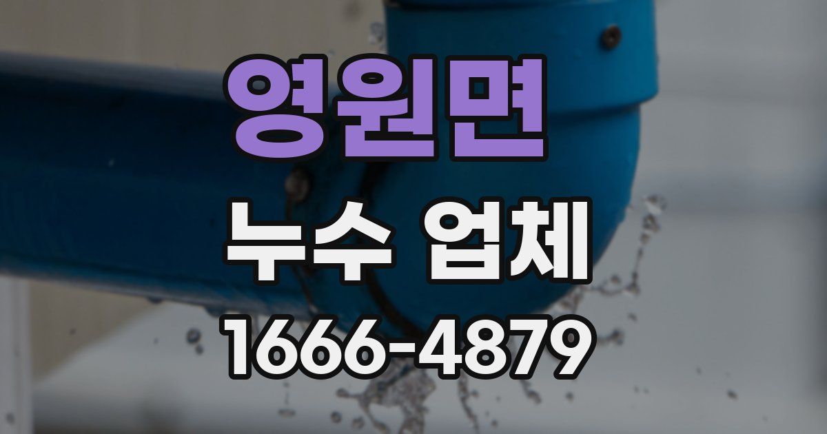 영원면 누수 업체