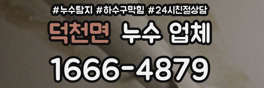 덕천면 누수 업체