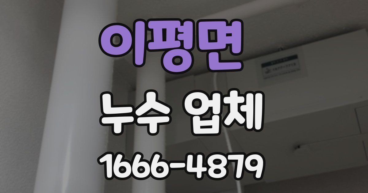 이평면 누수 업체