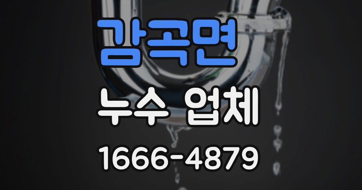 감곡면 누수 업체