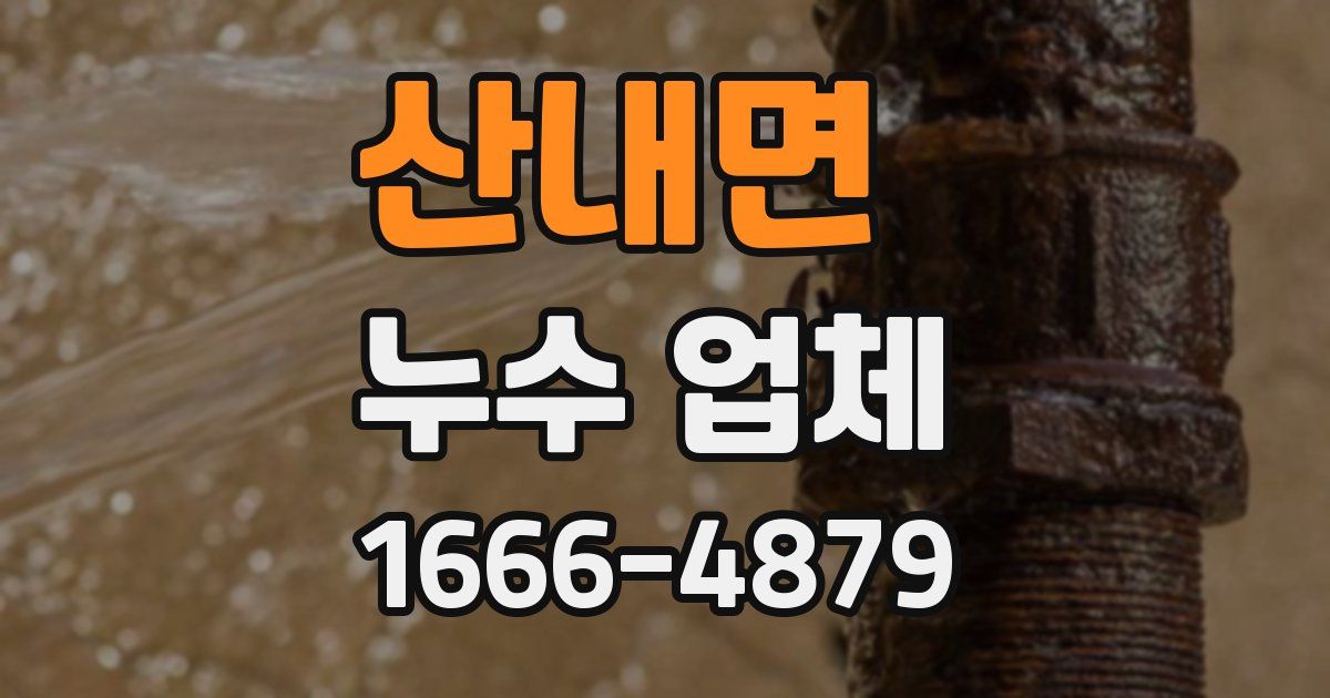 산내면 누수 업체
