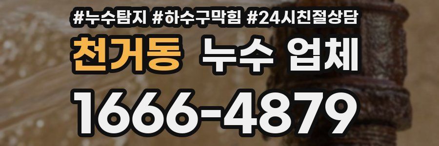 천거동 누수 업체