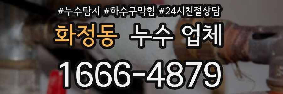 화정동 누수 업체