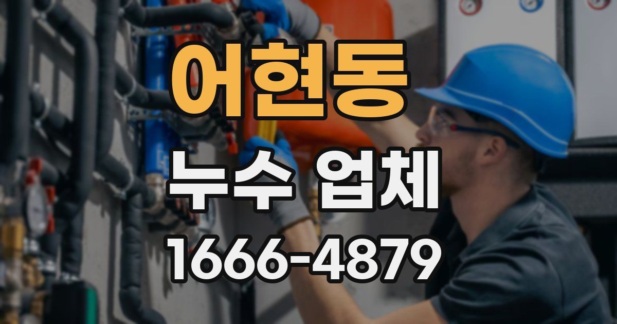 어현동 누수 업체