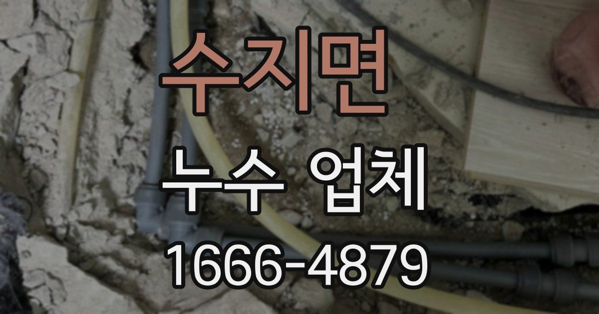 수지면 누수 업체
