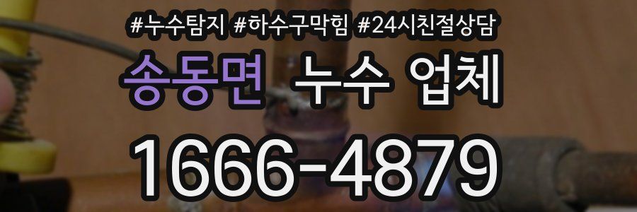 송동면 누수 업체