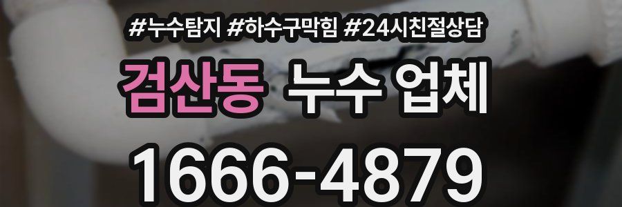 검산동 누수 업체