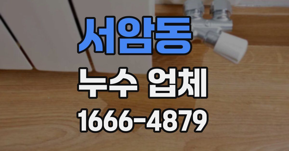 서암동 누수 업체
