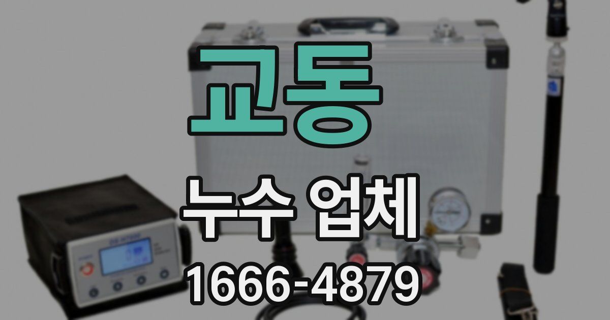 교동 누수 업체