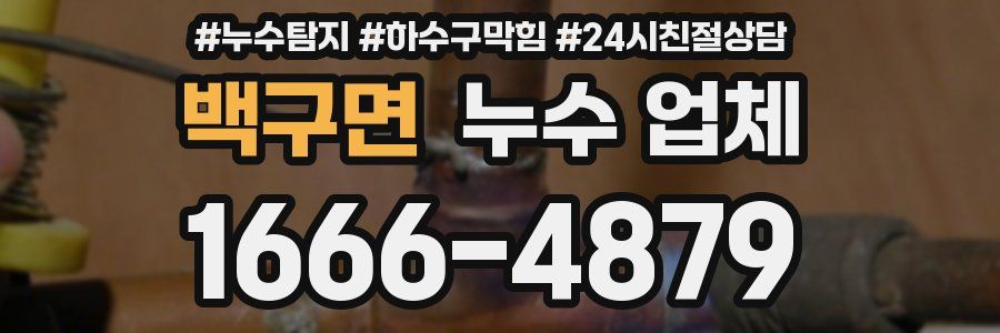 백구면 누수 업체