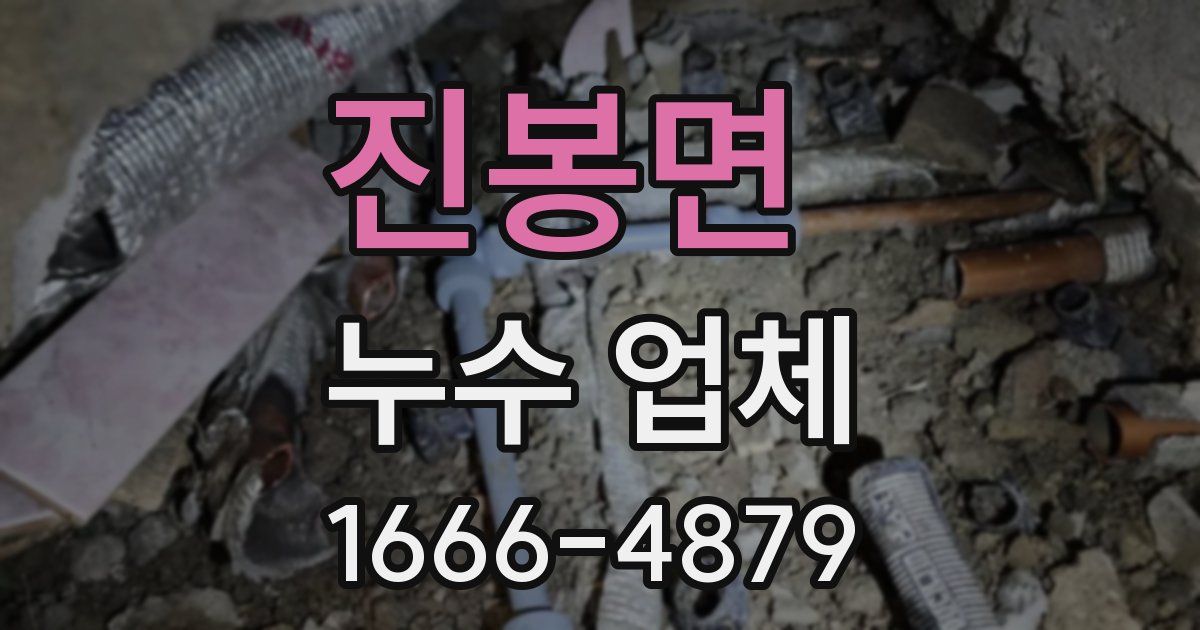 진봉면 누수 업체