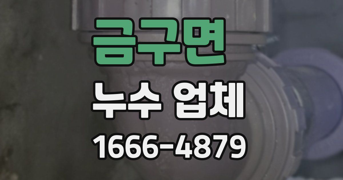 금구면 누수 업체