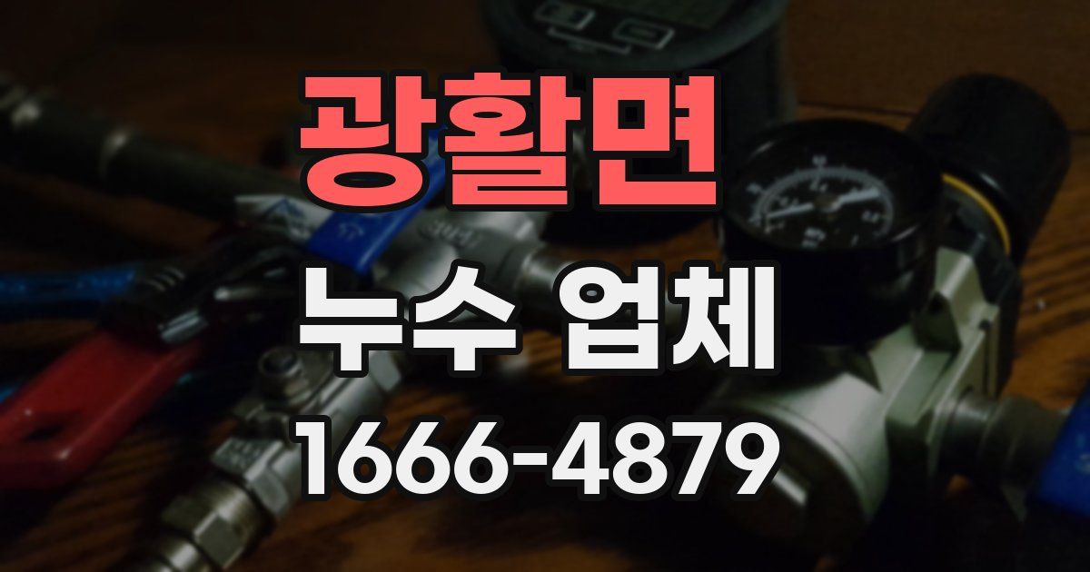 광활면 누수 업체