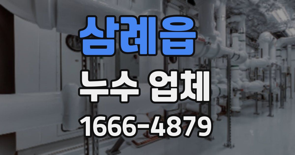 삼례읍 누수 업체