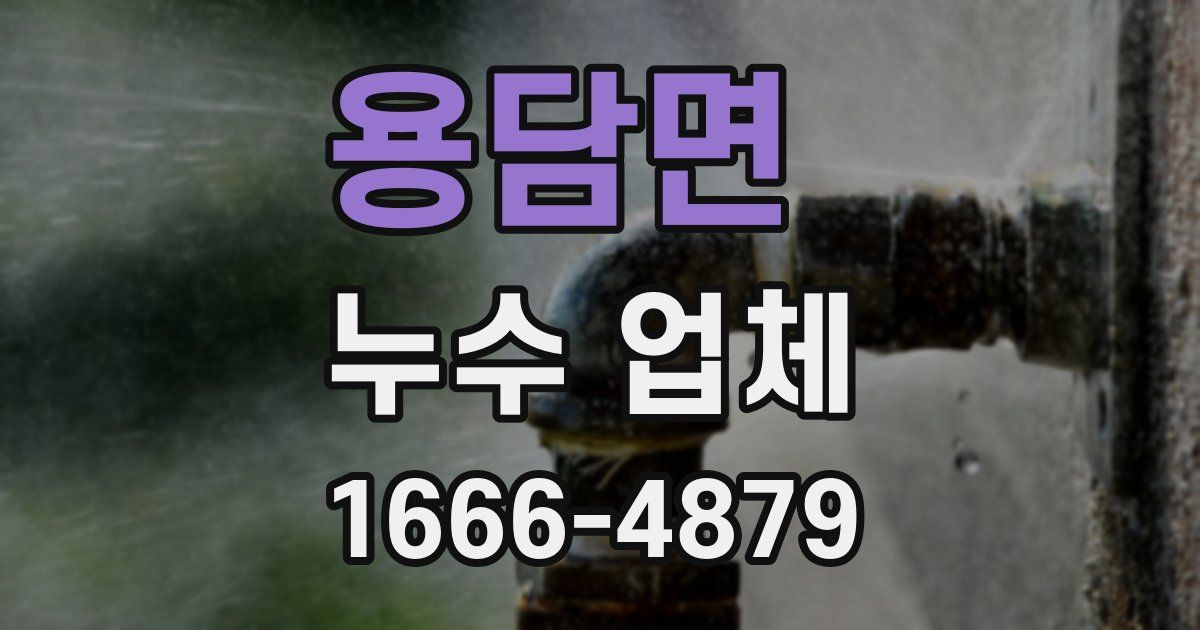용담면 누수 업체