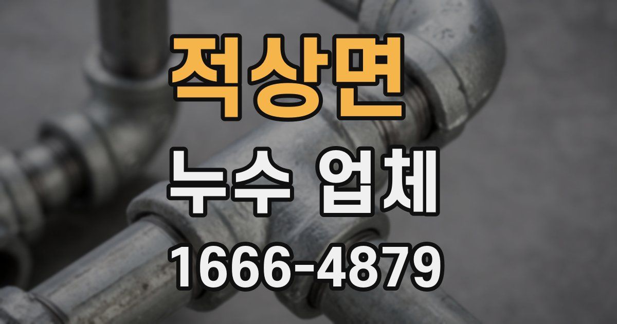 적상면 누수 업체