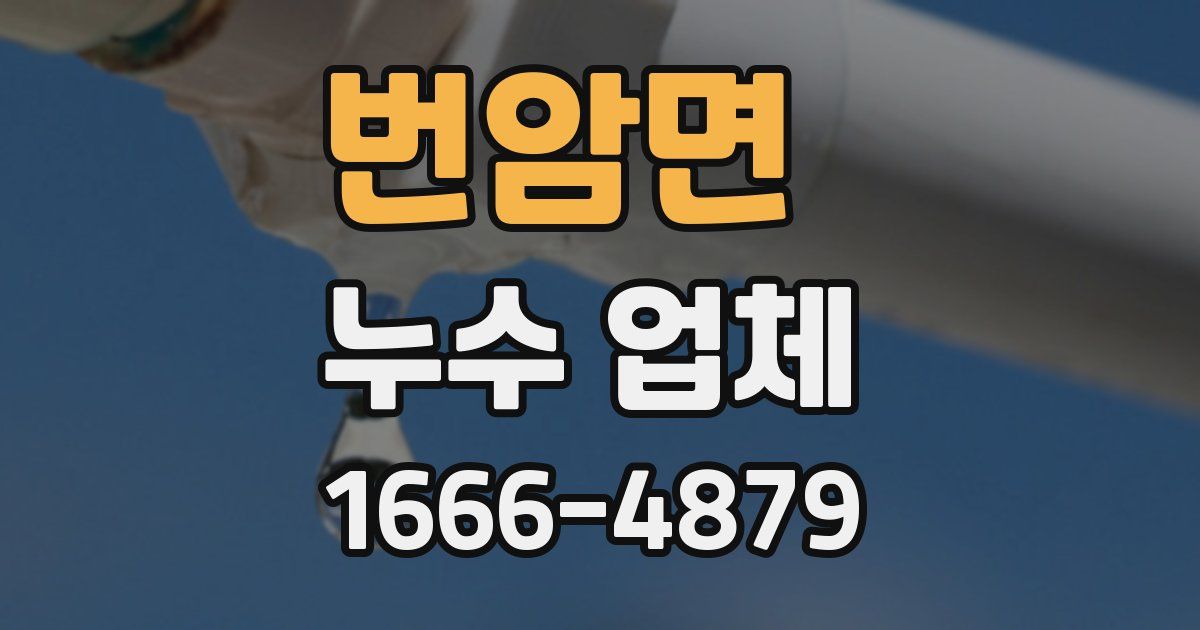 번암면 누수 업체