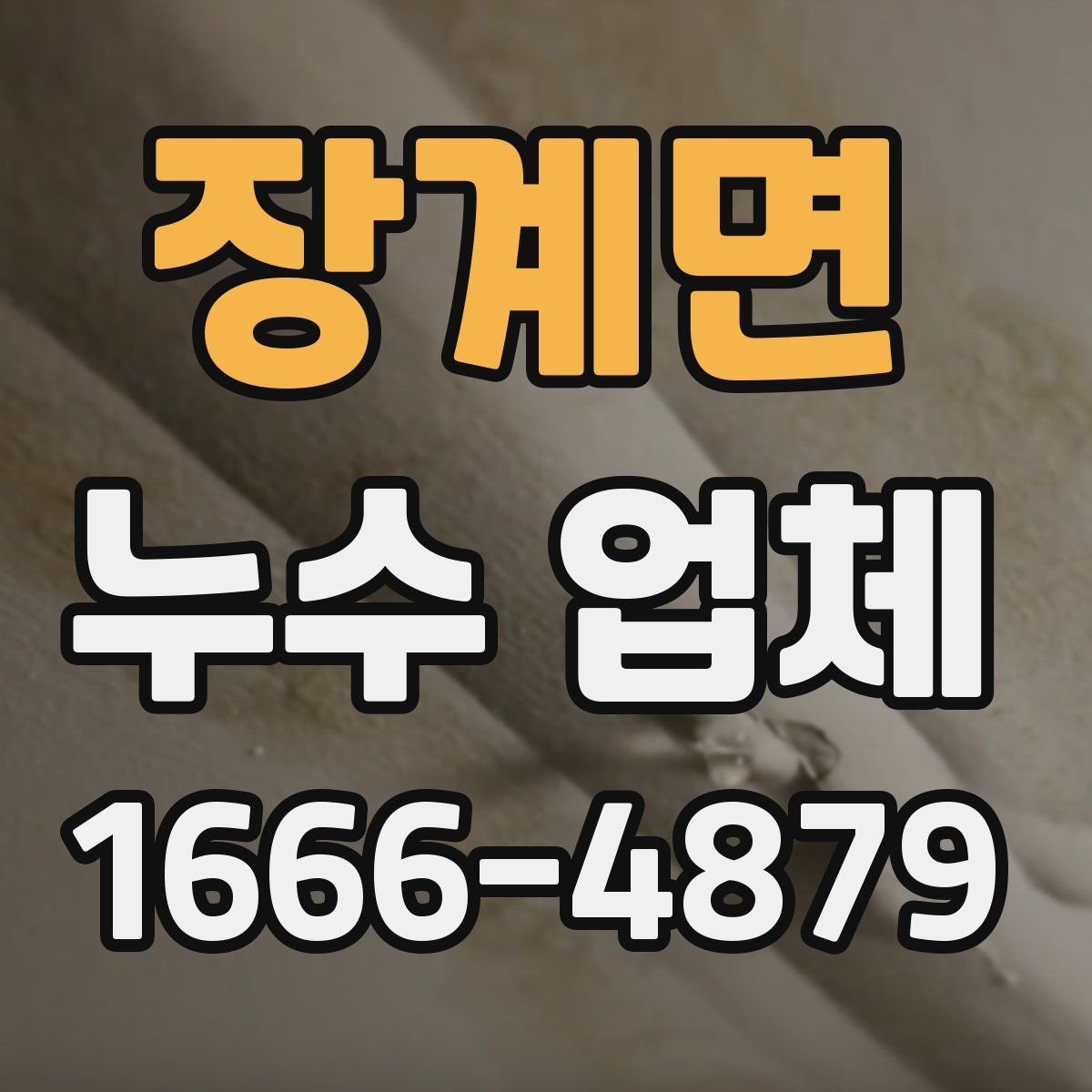 장계면 누수 업체