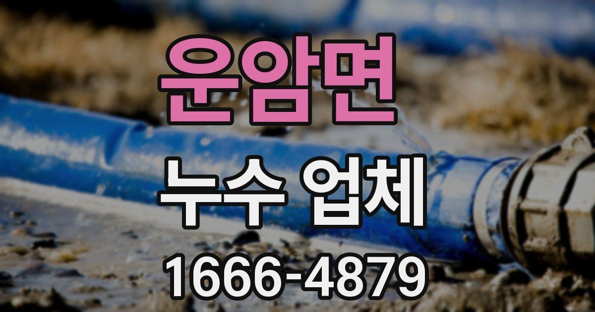 운암면 누수 업체