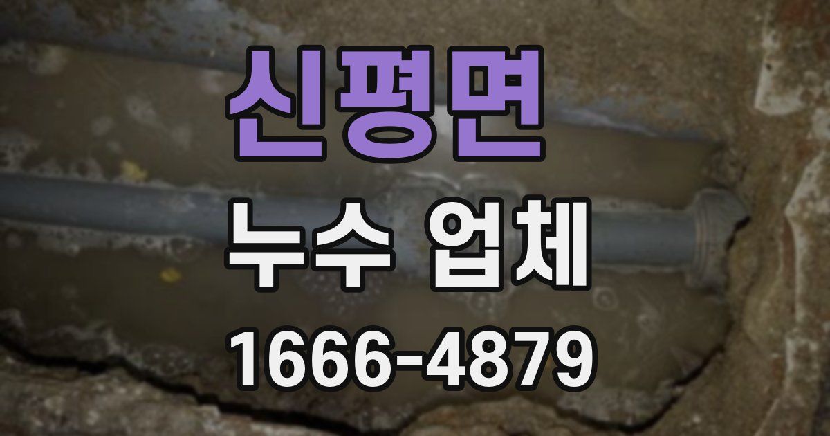 신평면 누수 업체
