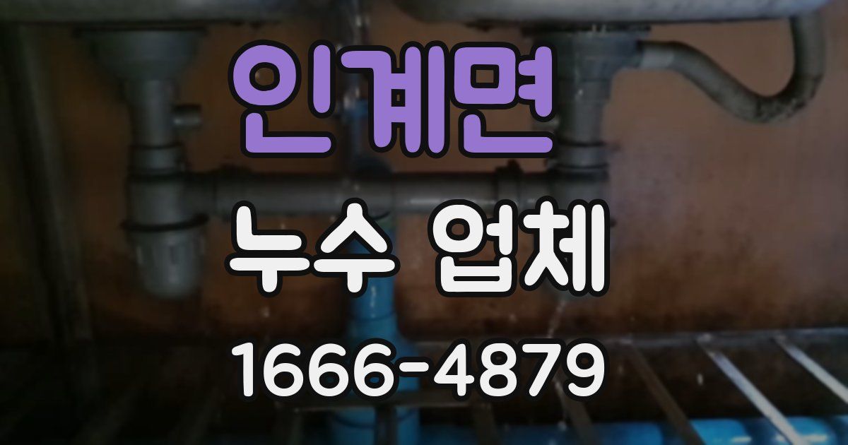 인계면 누수 업체