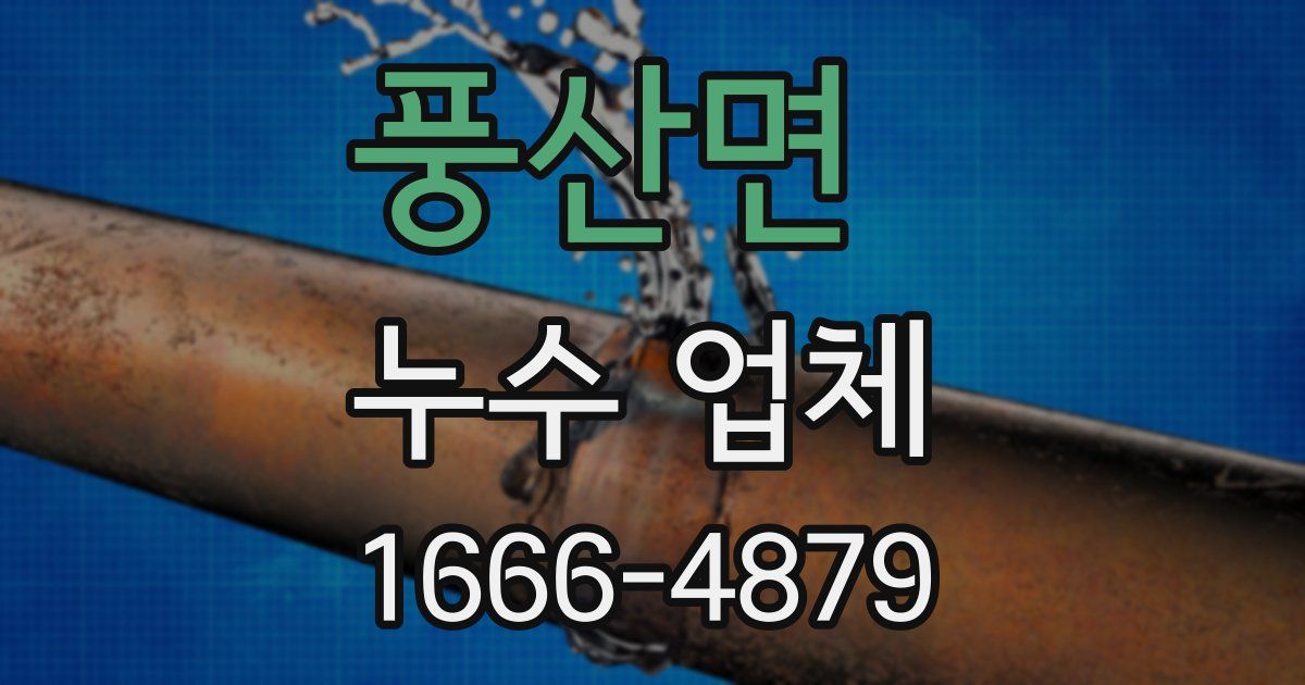 풍산면 누수 업체