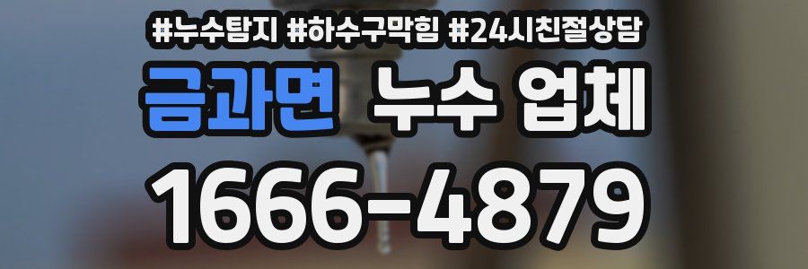 금과면 누수 업체