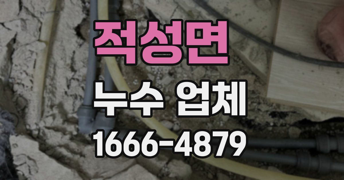 적성면 누수 업체