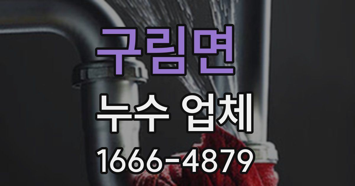 구림면 누수 업체
