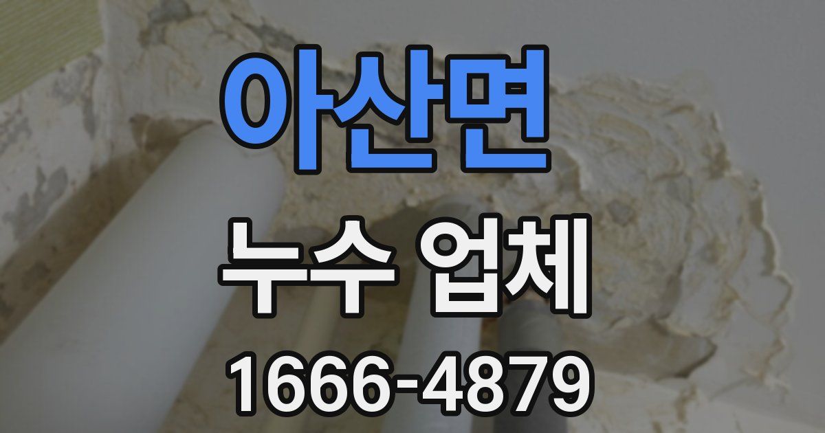 아산면 누수 업체