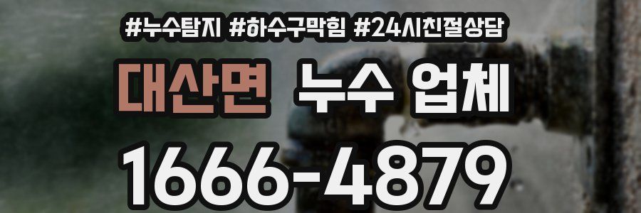 대산면 누수 업체