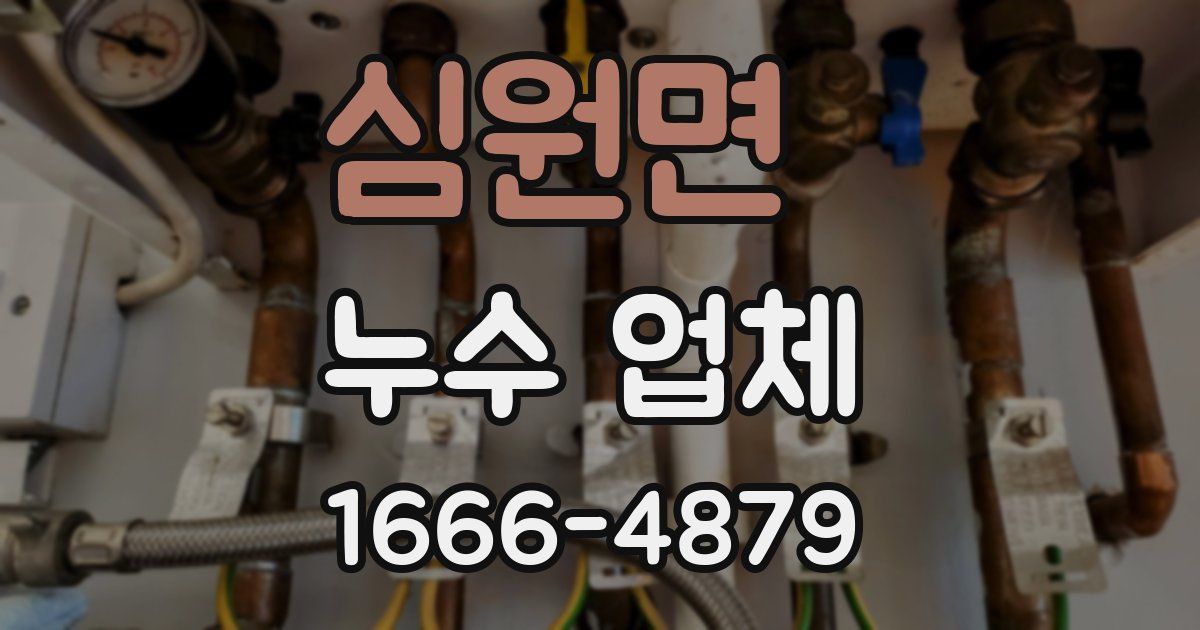 심원면 누수 업체