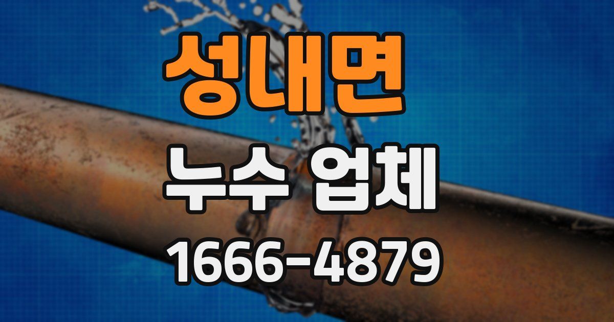 성내면 누수 업체