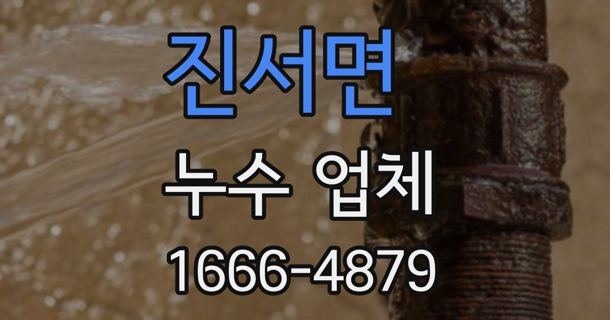 진서면 누수 업체