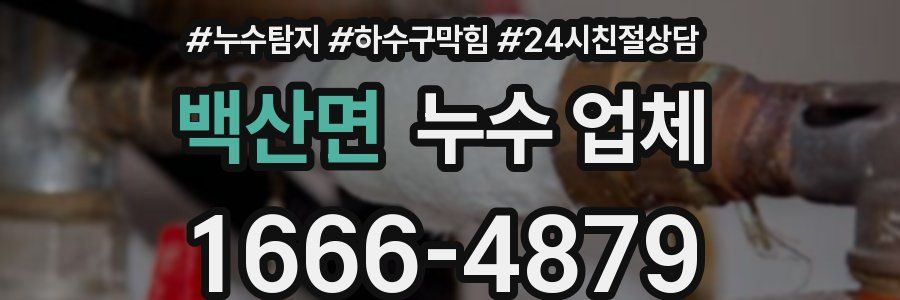 백산면 누수 업체